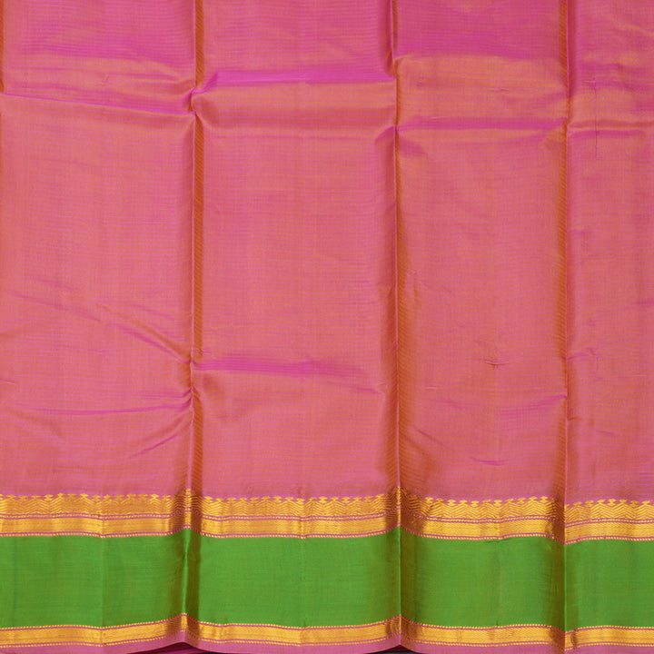 Hayagrivas Handloom Mustard Yellow Kanjivaram Silk Saree with Parrot Green Border KBF912H2-21