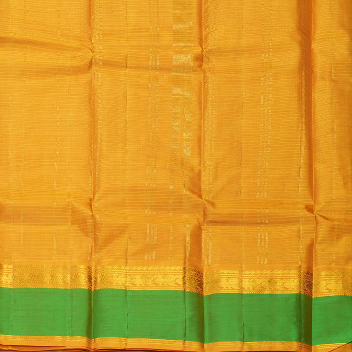 Hayagrivas Handloom Sampanga Green Kanjivaram Silk Saree with Parrot Green Border KBF912H2-22
