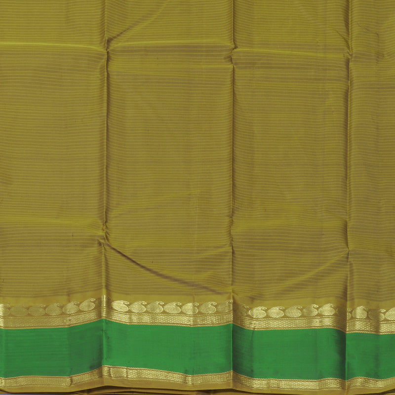 Hayagrivas Handloom Deep Snuff Kanjivaram Silk Saree with Aqua Green Border KBF912H2-23