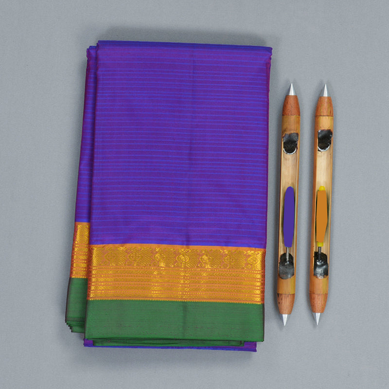 Hayagrivas Handloom Purple Kanjivaram Silk Saree KBF912H2-24