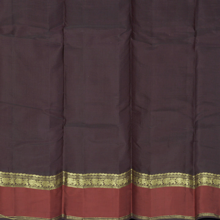 Hayagrivas Handloom Wine Purple Kanjivaram Silk Saree with Ganga Jamuna Border KBF912H2-3