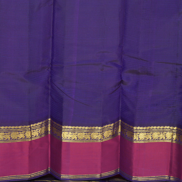 Hayagrivas Handloom Aqua Blue Kanjivaram Silk Saree with Ganga Jamuna Border KBF912H2-4