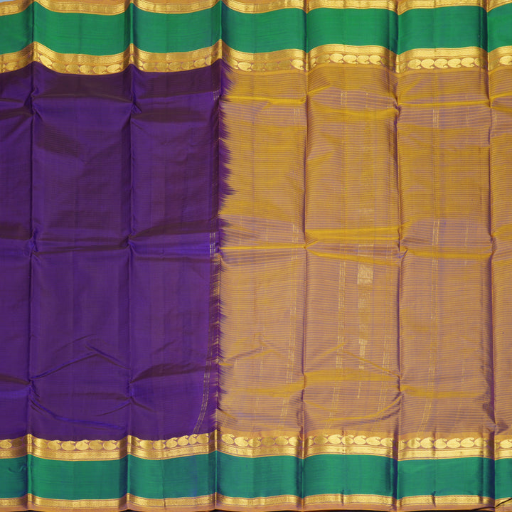 Hayagrivas Handloom Purple Kanjivaram Silk Saree KBF912H2-5