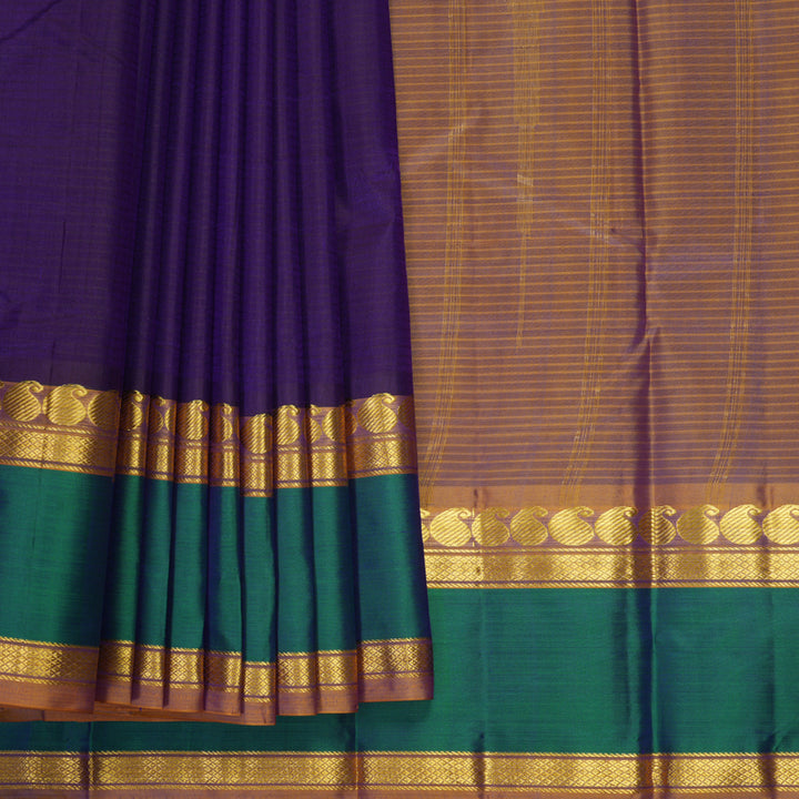 Hayagrivas Handloom Purple Kanjivaram Silk Saree KBF912H2-5