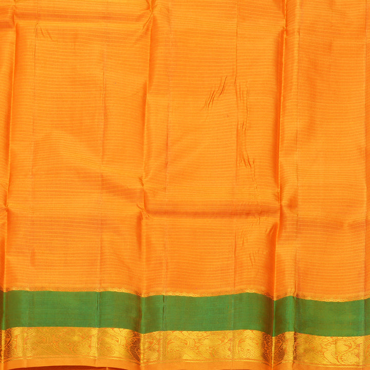 Hayagrivas Handloom Orangish-Pink Kanjivaram Silk Saree KBF912H2-6
