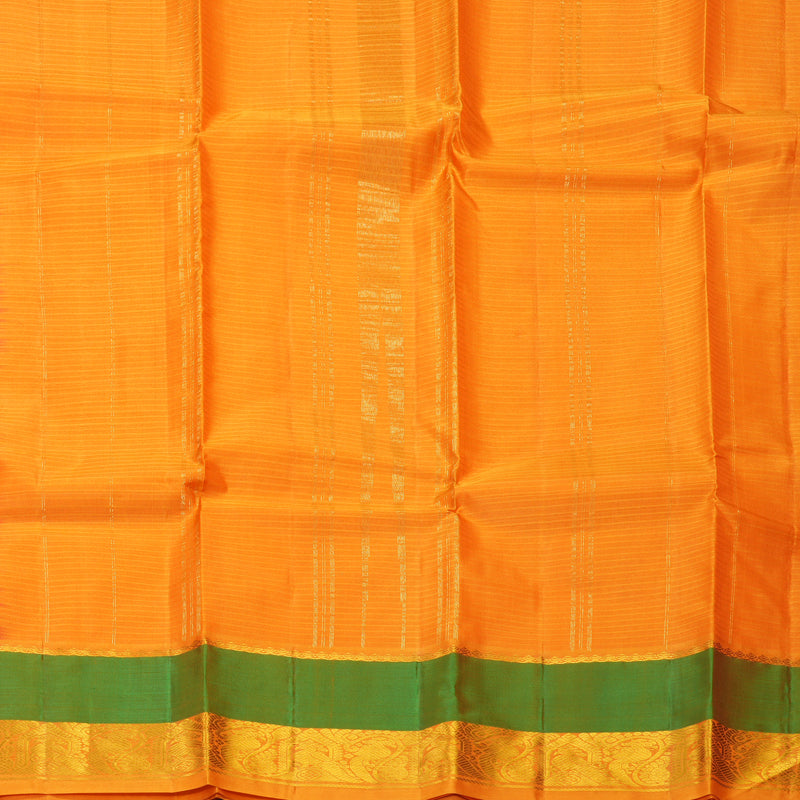 Hayagrivas Handloom Orangish-Pink Kanjivaram Silk Saree KBF912H2-6