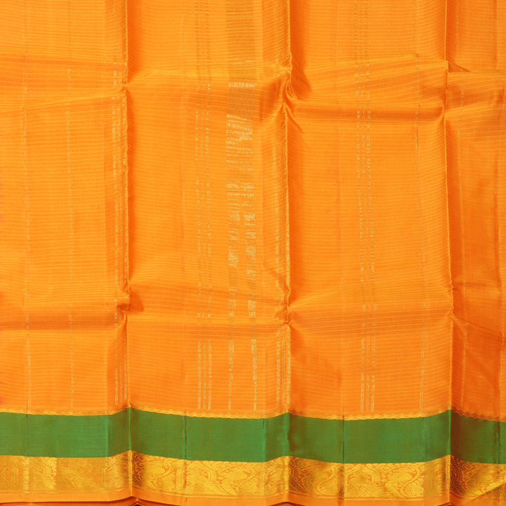 Hayagrivas Handloom Orangish-Pink Kanjivaram Silk Saree KBF912H2-6