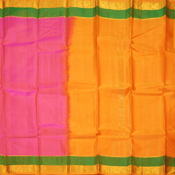 Hayagrivas Handloom Orangish-Pink Kanjivaram Silk Saree KBF912H2-6