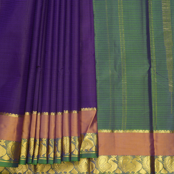 Hayagrivas Handloom Violet Kanjivaram Silk Saree KBF912H2-8