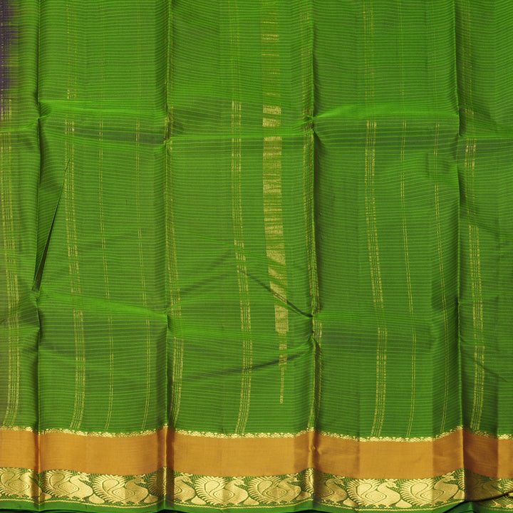 Hayagrivas Handloom Dark Brown Kanjivaram Silk Saree KBF912H2-9