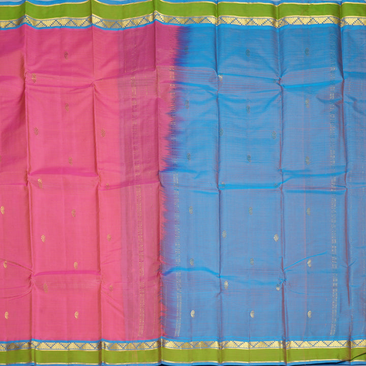 Hayagrivas Handloom Pink Kanjivaram Silk Saree KBF912H3-11