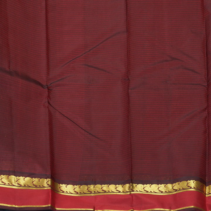 Hayagrivas Handloom Orange Kanjivaram Silk Saree with Red Border KBF912H3-12