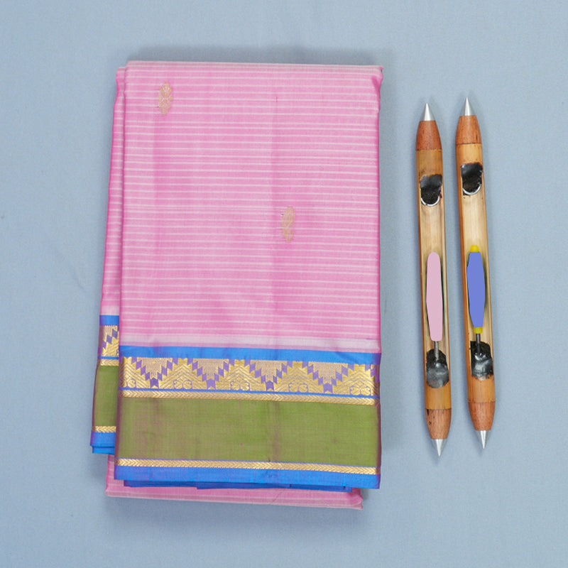 Hayagrivas Handloom Baby Pink Kanjivaram Silk Saree KBF912H3-14
