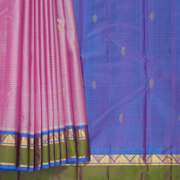 Hayagrivas Handloom Baby Pink Kanjivaram Silk Saree KBF912H3-14
