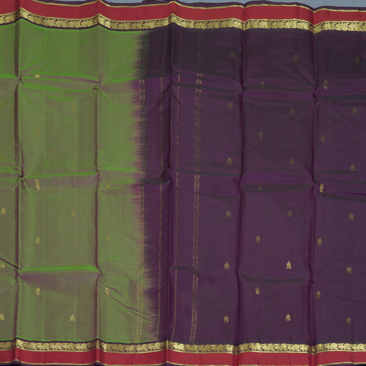 Hayagrivas Handloom Manthalir Kanjivaram Silk Saree with Magenta Border KBF912H3-24