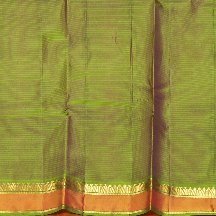 Hayagrivas Handloom Wine Purple Kanjivaram Silk Saree with Golden Orange Border KBF912H3-26