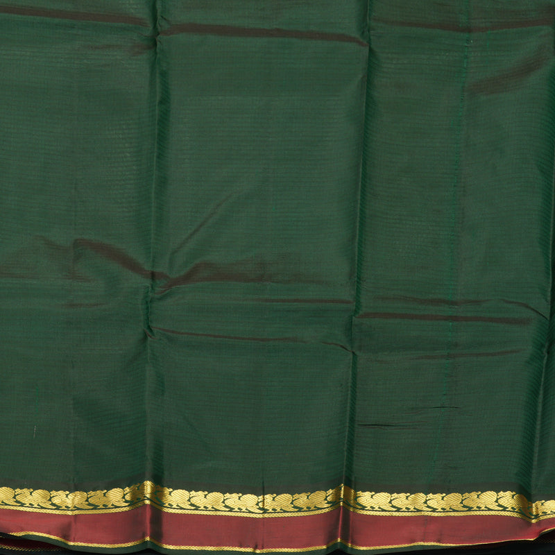 Hayagrivas Handloom Pastel Green Kanjivaram Silk Saree with Bottle Green Border KBF912H3-3