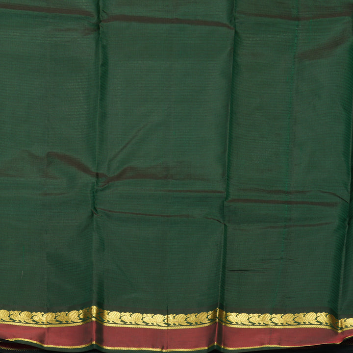 Hayagrivas Handloom Pastel Green Kanjivaram Silk Saree with Bottle Green Border KBF912H3-3