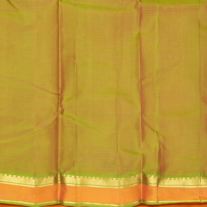 Hayagrivas Handloom Pink Kanjivaram Silk Saree with Orange Border KBF912H3-6