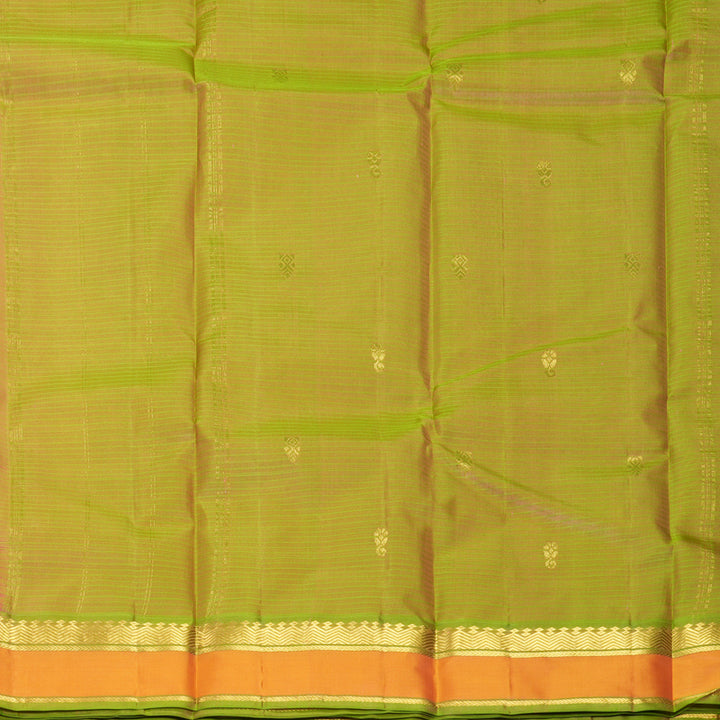 Hayagrivas Handloom Pink Kanjivaram Silk Saree with Orange Border KBF912H3-6