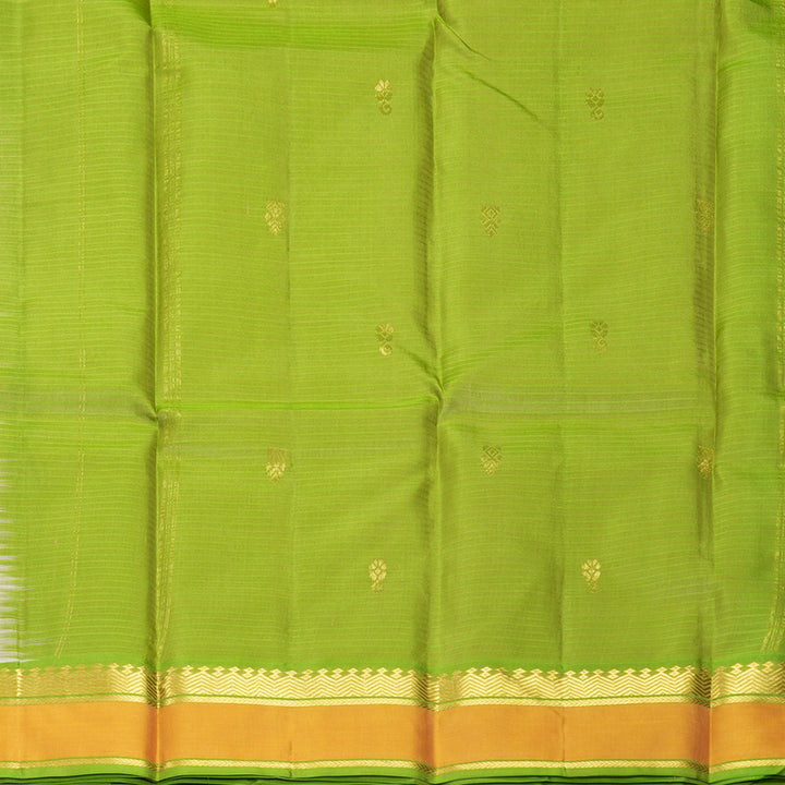 Hayagrivas Handloom Beige Kanjivaram Silk Saree with Mustard Border KBF912H3-7