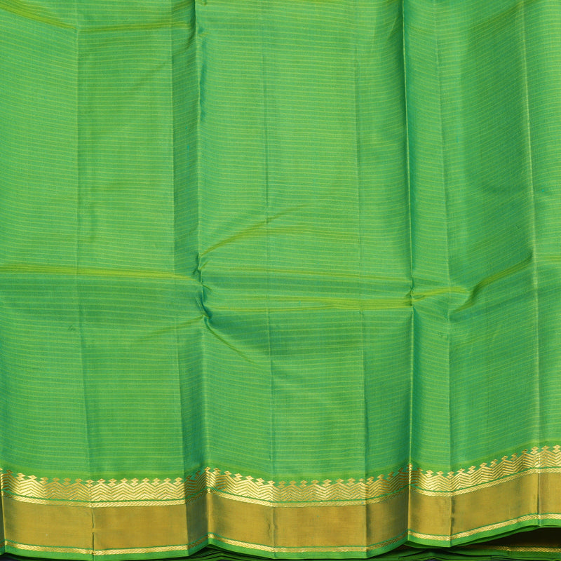 Hayagrivas Handloom Mint Green Kanjivaram Silk Saree with Parrot Green Border KBF912H3-8