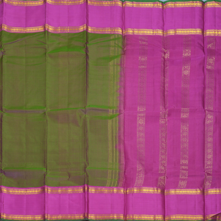 Hayagrivas Handloom Manthalir Kanjivaram Silk Saree with Purple Border KBF912H4-1