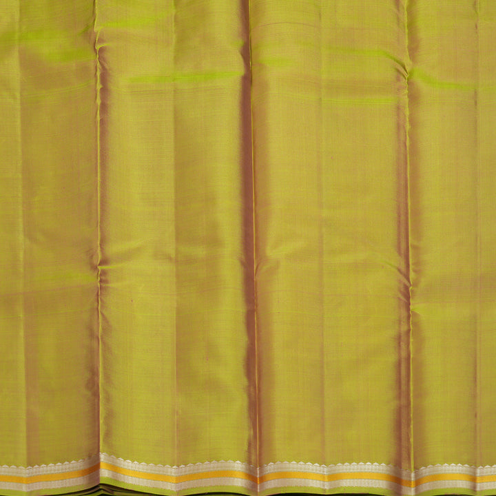 Hayagrivas Handloom Rani Pink Kanjivaram Silk Saree with Rust Orange Border KBF915H2-1