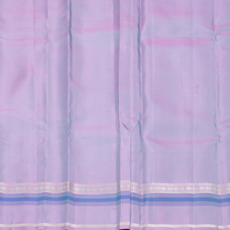 Hayagrivas Handloom Sea Green Kanjivaram Silk Saree with Lilac Border KBF915H2-4