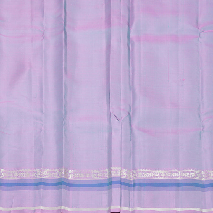 Hayagrivas Handloom Sea Green Kanjivaram Silk Saree with Lilac Border KBF915H2-4