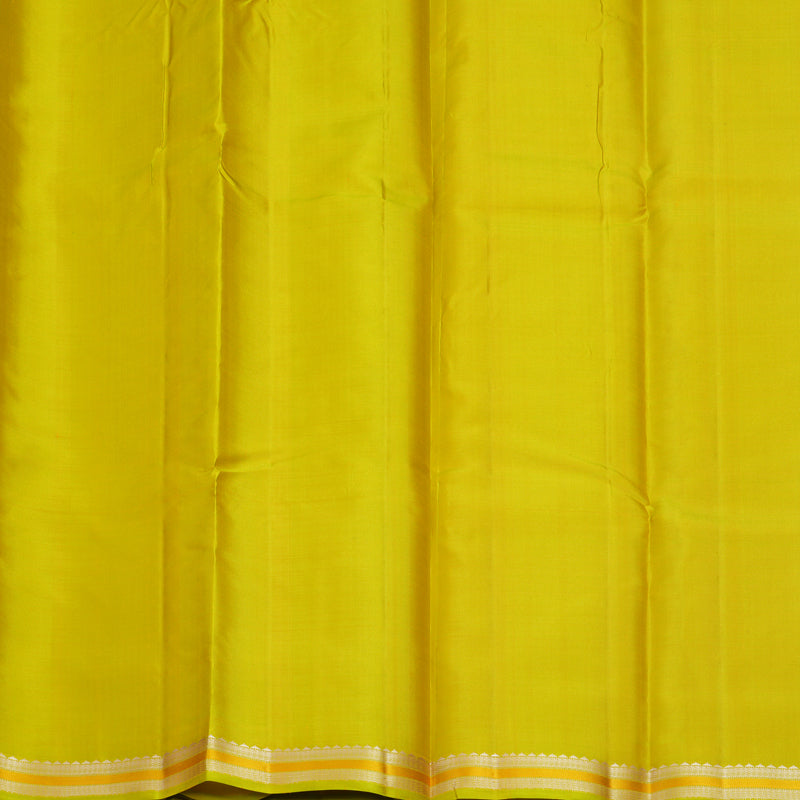 Hayagrivas Handloom Orangish-Pink Kanjivaram Silk Saree with Ganga Jamuna Border KBF915H2-7