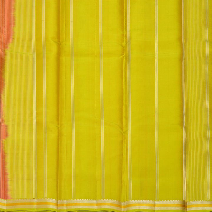 Hayagrivas Handloom Orangish-Pink Kanjivaram Silk Saree with Ganga Jamuna Border KBF915H2-7