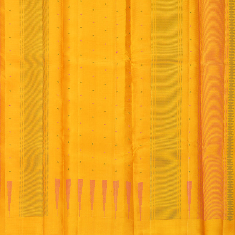 Hayagrivas Handloom Pink Kanjivaram Silk Saree with Orange Border KBF915H4-1