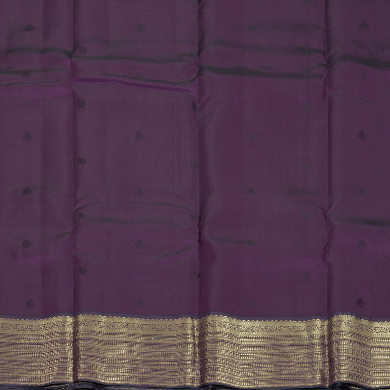Hayagrivas Handloom Rose Pink Kanjivaram Silk Saree with Deep Jamun Border KBF916H1-20