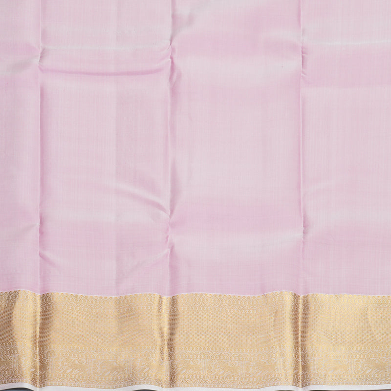 Hayagrivas Handloom Nagapazham Kanjivaram Silk Saree with Baby Pink Border KBF916H1-36