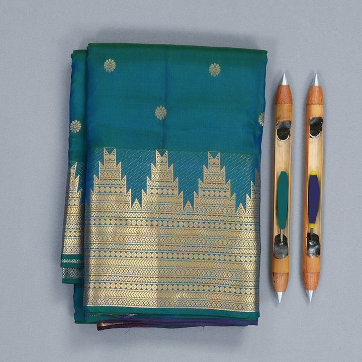 Hayagrivas Handloom Mayilkazhuthu Kanjivaram Silk Saree KBF916H2-14