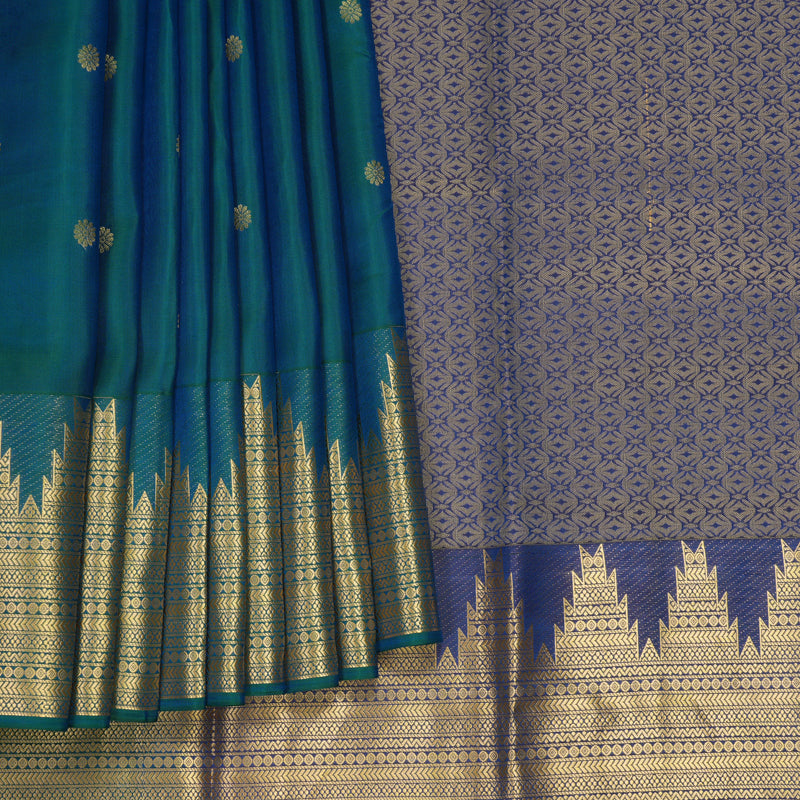 Hayagrivas Handloom Mayilkazhuthu Kanjivaram Silk Saree KBF916H2-14