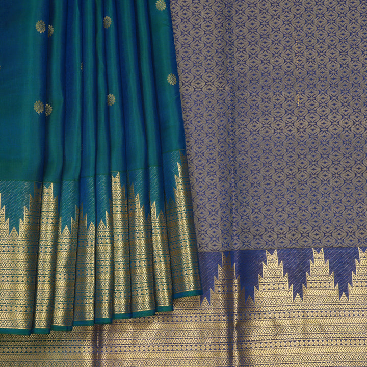 Hayagrivas Handloom Mayilkazhuthu Kanjivaram Silk Saree KBF916H2-14