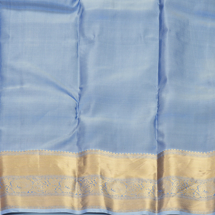 Hayagrivas Handloom Mayilkazhuthu Kanjivaram Silk Saree with Lilac Border KBF916H2-16