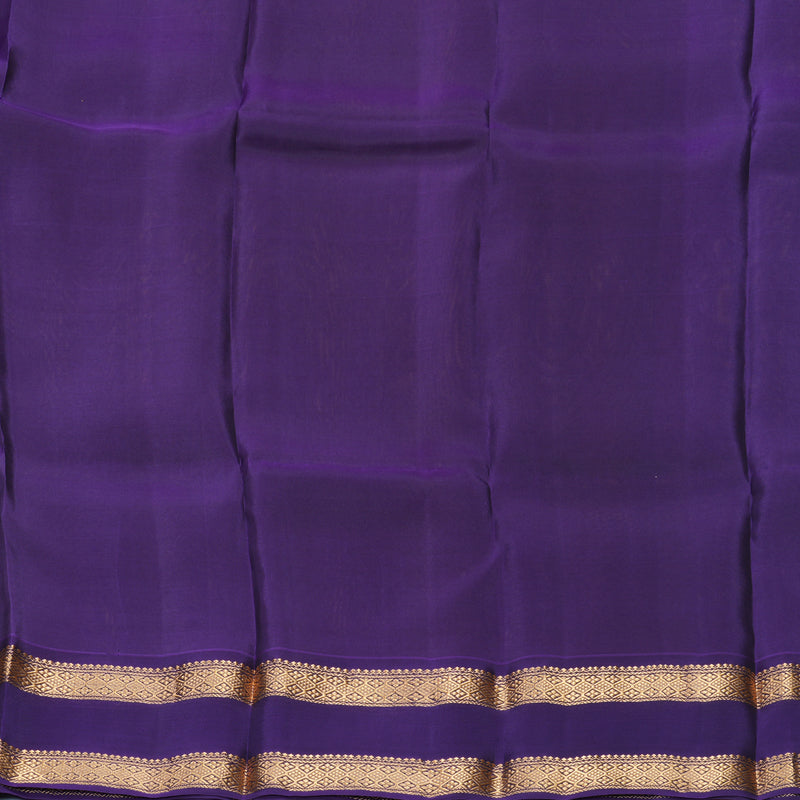 Hayagrivas Handloom Brown Kanjivaram Silk Saree with Purple Border KBF919H1-16