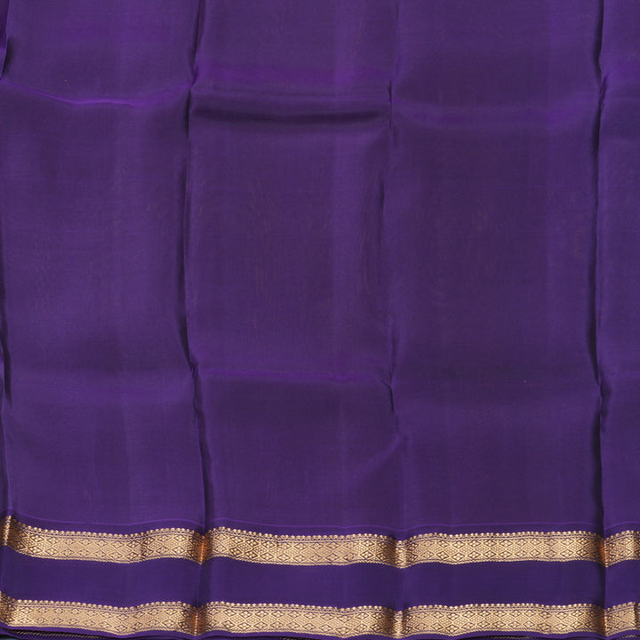 Hayagrivas Handloom Brown Kanjivaram Silk Saree with Purple Border KBF919H1-16