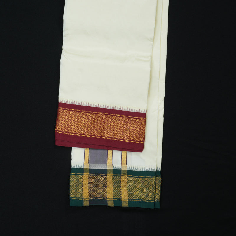 Hayagrivas Handloom 4 Mulam Silk Dhothi KBF91D2-3