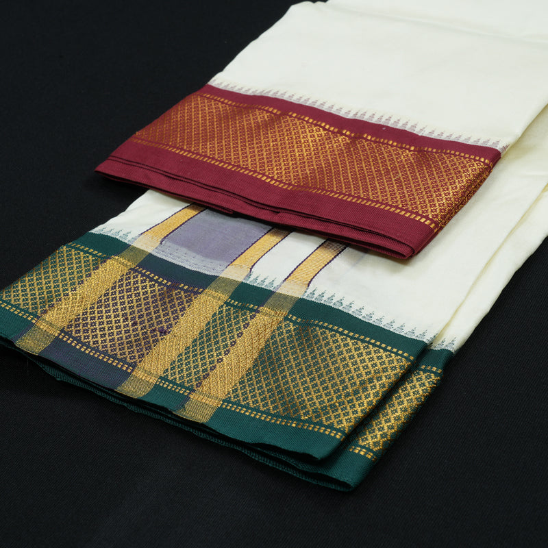 Hayagrivas Handloom 4 Mulam Silk Dhothi KBF91D2-3