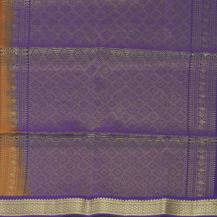 Hayagrivas Rust Orange Handloom Soft Silk Saree KBF920H1-17