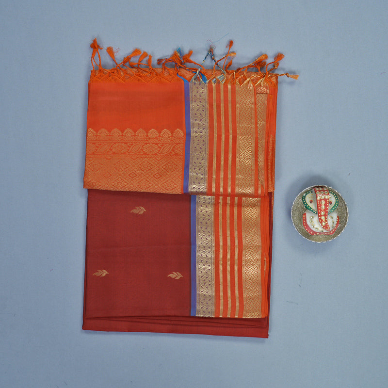 Hayagrivas Maroon Handloom Soft Silk Saree KBF920H1-20