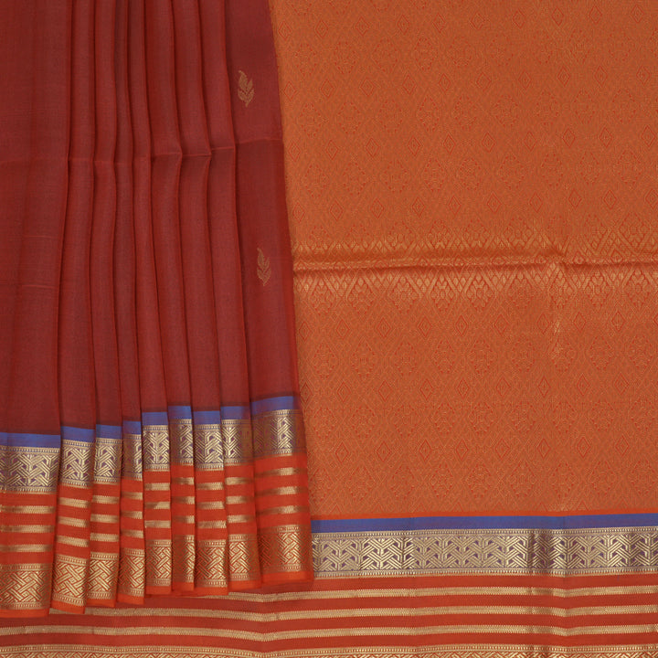 Hayagrivas Maroon Handloom Soft Silk Saree KBF920H1-20