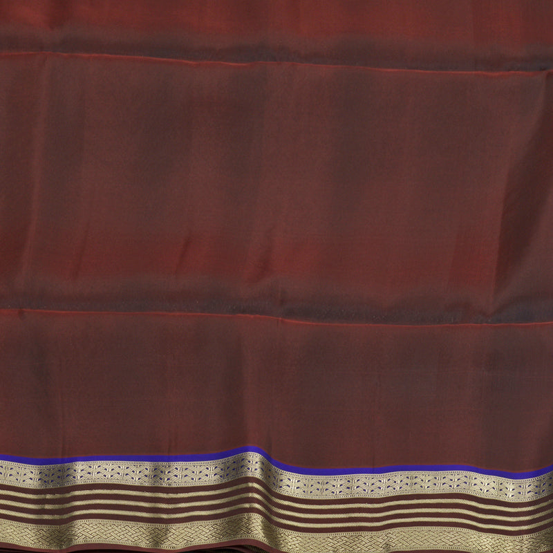 Hayagrivas Deep Chocolate Brown Handloom Soft Silk Saree KBF920H1-22