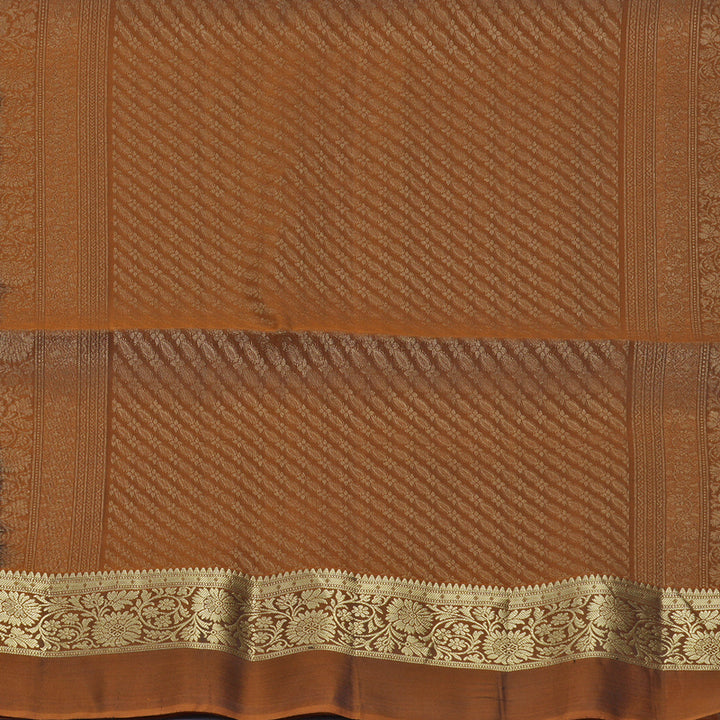Hayagrivas Deep Ink Blue Handloom Soft Silk Saree KBF920H1-24