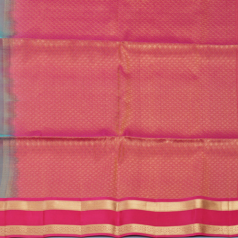 Hayagrivas Dual Tone (Blue &amp; Red) Handloom Soft Silk Saree KBF920H1-6
