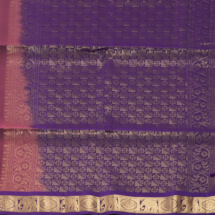 Hayagrivas Pinkish-Mauve Handloom Soft Silk Saree KBF920H1-9